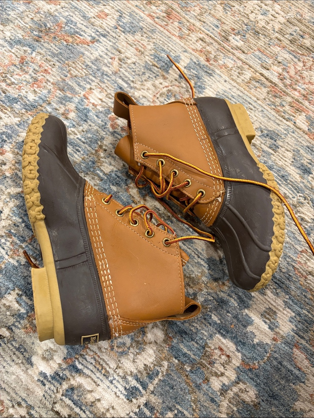 L.L. Bean Brown and Tan Waterproof Duck Boots